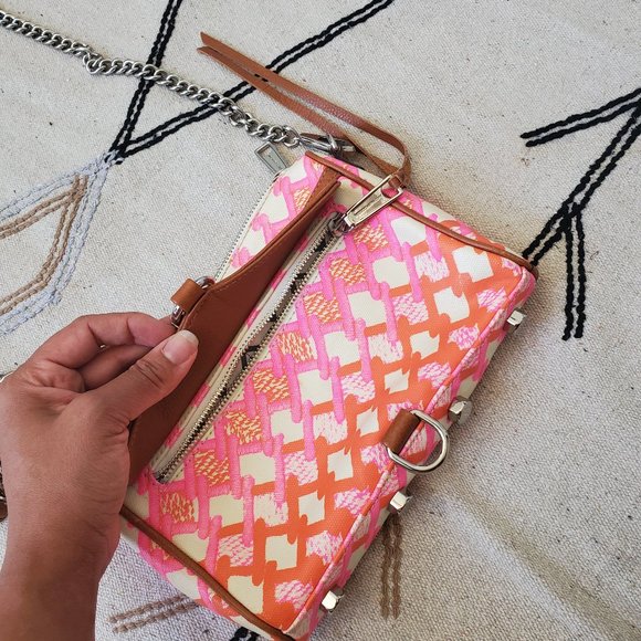 Rebecca Minkoff Bags | Rebecca Minkoff Mini Mac | Color: Brown/Orange/Pink/Silve - Picture 4 of 7